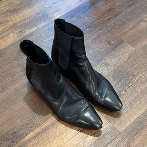 Saint Laurent Black Leather Men's Boots Size 44